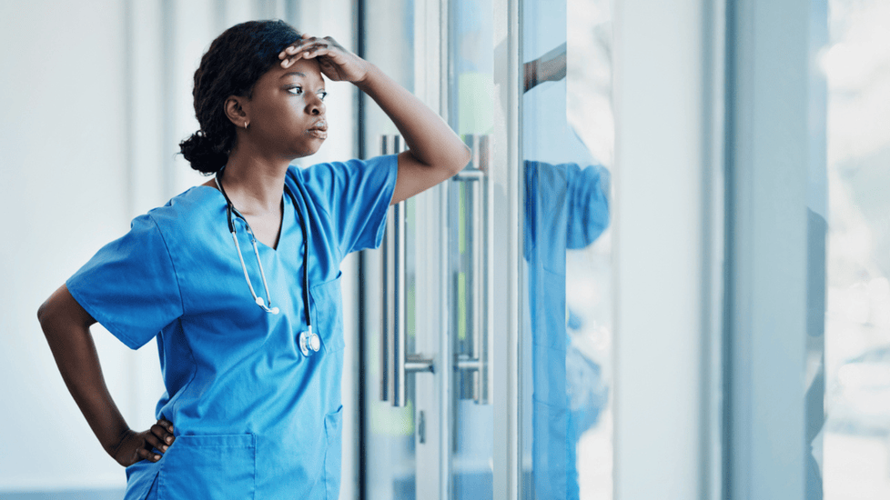 nurse working at strike hospital