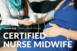Nurse midwife performing tests on pregnant patient